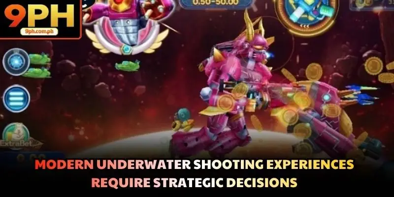 Modern underwater shooting experiences require strategic decisions