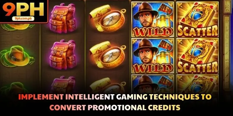 Implement intelligent gaming techniques to convert promotional credits