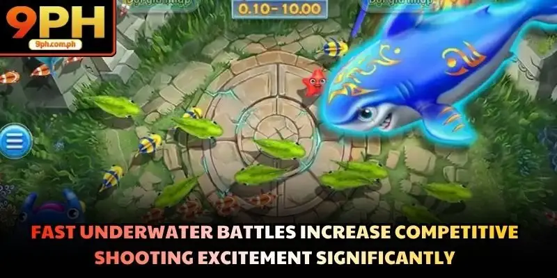 Fast underwater battles increase competitive shooting excitement significantly