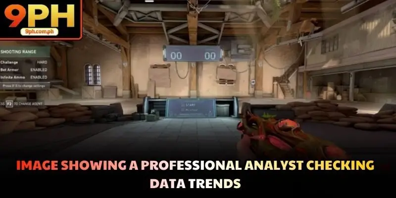 Image showing a professional analyst checking data trends